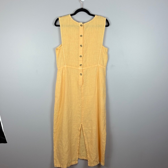 Indi & Cold Linen Beach Sleeveless Button Back Midi Dress XL Mandarina Coastal - Picture 14 of 16